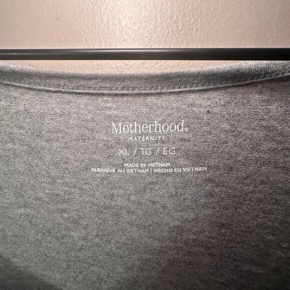 Women's Maternity XL Motherhood Gray with Print and Stripes 3/4 Sleeves - Picture 6 of 8